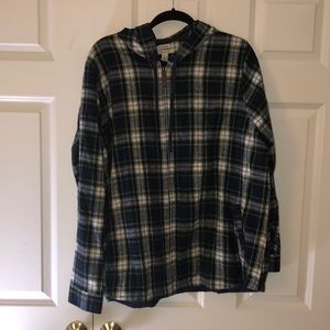 L.L. bean zip up lightweight flannel